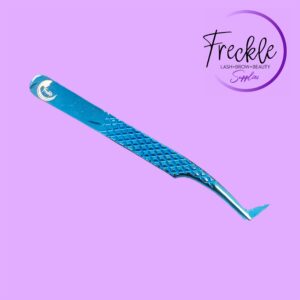 Blue 75 degree lash tweezers