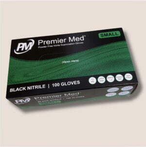 Black Nitrile Gloves - Box 100pcs
