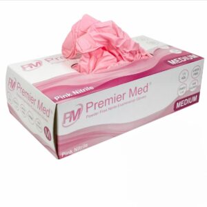 Pink Nitrile Gloves - Box 100
